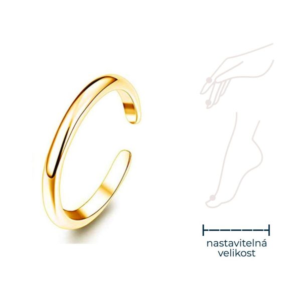 BRUNOshop.cz S3753 Otevřený prstýnek RING GOLD