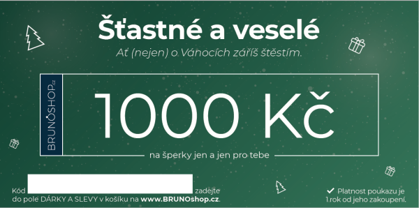 BRUNOshop.cz Elektronický poukaz VÁNOČNÍ 1 000 Kč