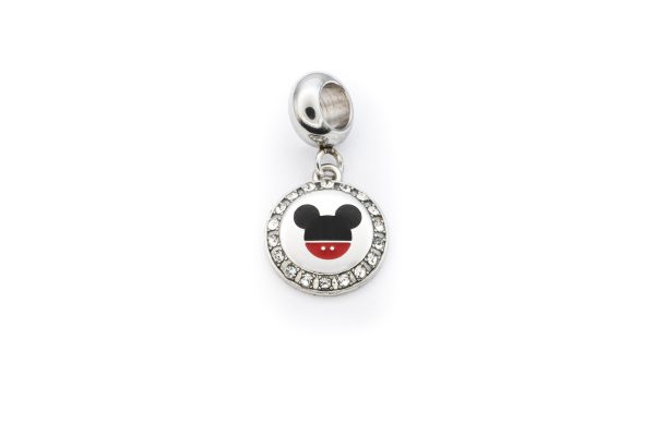 BRUNOshop.cz S4312 Visací přívěsek HLAVA MICKEY s kamínky BAREVNÝ II